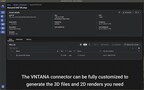 VNTANA Connector in SDMA - Can Be Fully Customized to Create 3D and 2D Content Derivatives