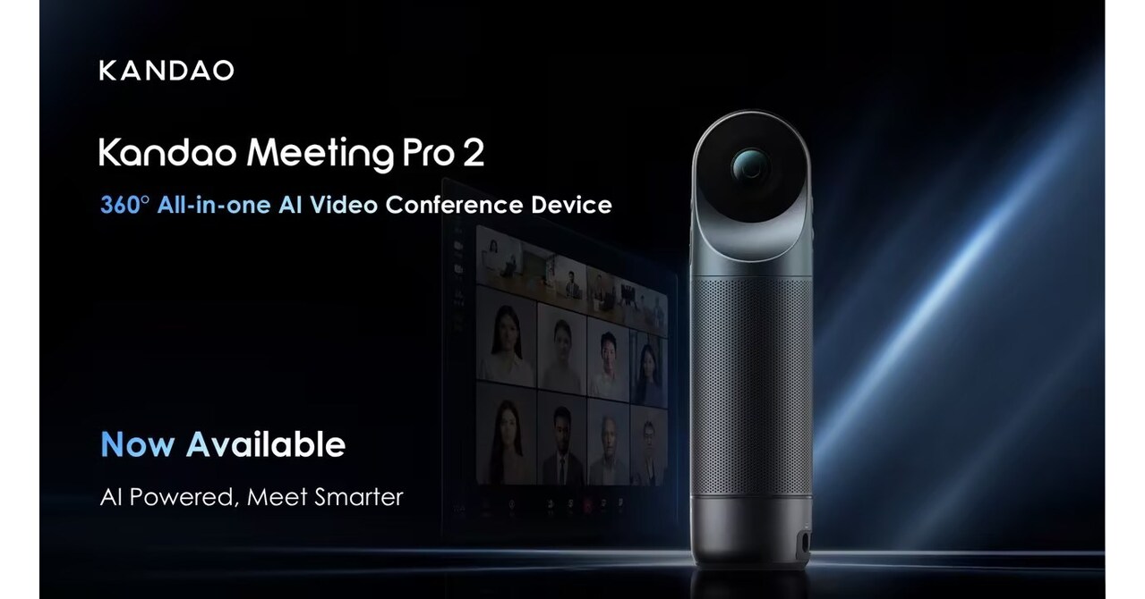 Pr&eacute;sentation de Kandao Meeting Pro 2 : un dispositif de visioconf&eacute;rence &agrave; 360&deg; tout-en-un, pilot&eacute; par lIA, con&ccedil;u pour des r&eacute;unions plus intelligentes