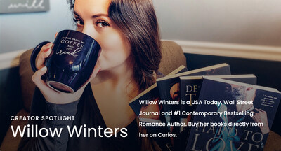 Willow Winters Chooses Curios for Exclusive Release of Crowned In Sin as Platform Launches Physical Book Sales
