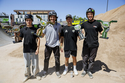 Full Podium Sweep with Brady Baker in 1st Place, Bryce Tryon in 2nd Place, and Monster Army Rider Jake Rutkowitz in 3rd Place at the 2026 Monster Energy BMX Triple Challenge