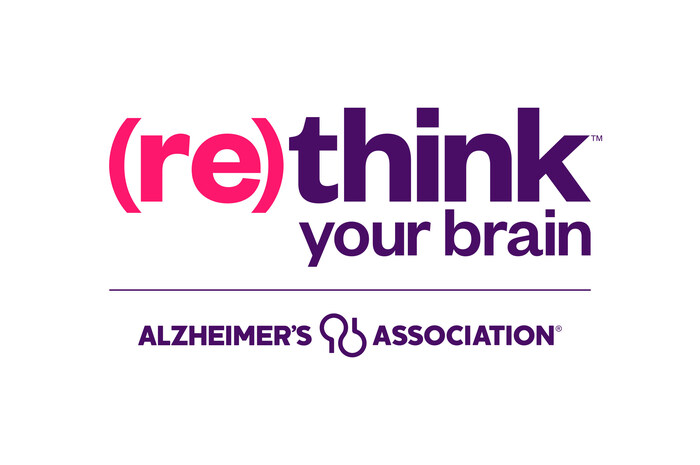 (re)think your brain, Alzheimer's Association logos