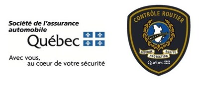 Logos de la SAAQ et Contrôle routier Québec (CRQ) (Groupe CNW/Société de l'assurance automobile du Québec) Logos de la SAAQ et Contrôle routier Québec (CRQ) (Groupe CNW/Société de l'assurance automobile du Québec)