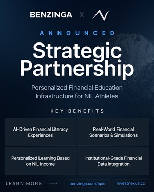 Nexus Integrates Benzinga Financial Data to Power Personalized Financial Literacy Infrastructure for NIL Athletes