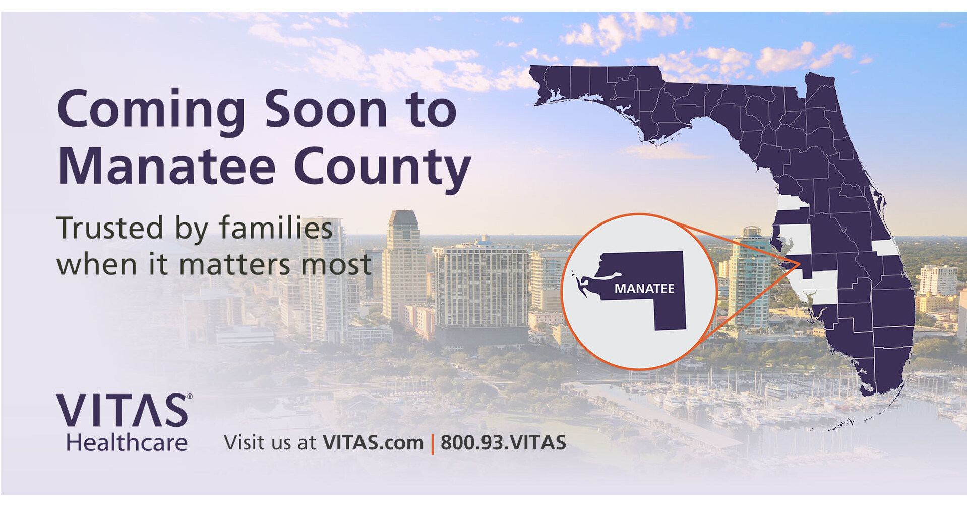 TRW VITAS® Healthcare Is Expanding Hospice Services Along Florida's Gulf Coast, Coming Soon to Manatee County