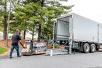 One of East Penn's truck drivers loads returned batteries onto a truck during the company’s Power2Recycle event.