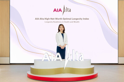 AIA Alta High-Net-Worth Optimal Longevity Index, a market-first measure of longevity readiness in health and wealth, is unveiled. Pictured: Alice Liang, Chief Proposition & Healthcare Officer of AIA Hong Kong & Macau.