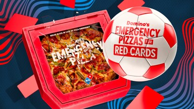 Para aplacar el disgusto de obtener una tarjeta roja en EE. UU., Domino's® regalará pizzas de emergencia por un valor de 1 millón de dólares