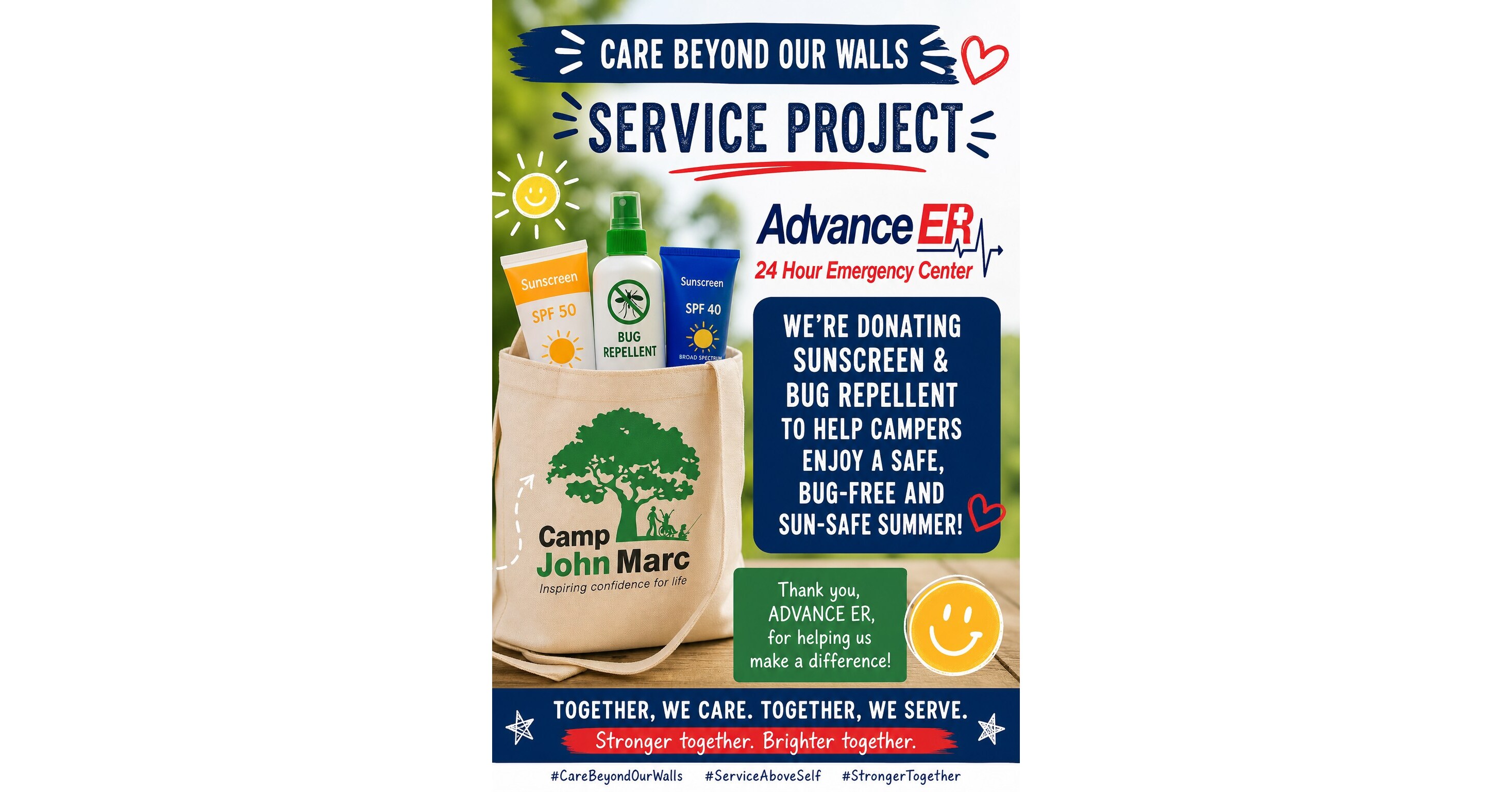 Sun Safe & Bug Free: Advance ER Teams Up with Camp John Marc