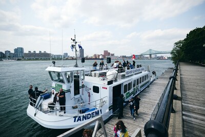Navette fluviale opérée par AML au quai de l’île Sainte‑Hélène. (Groupe CNW/Autorité régionale de transport métropolitain (ARTM)) Navette fluviale opérée par AML au quai de l’île Sainte‑Hélène. (Groupe CNW/Autorité régionale de transport métropolitain (ARTM))