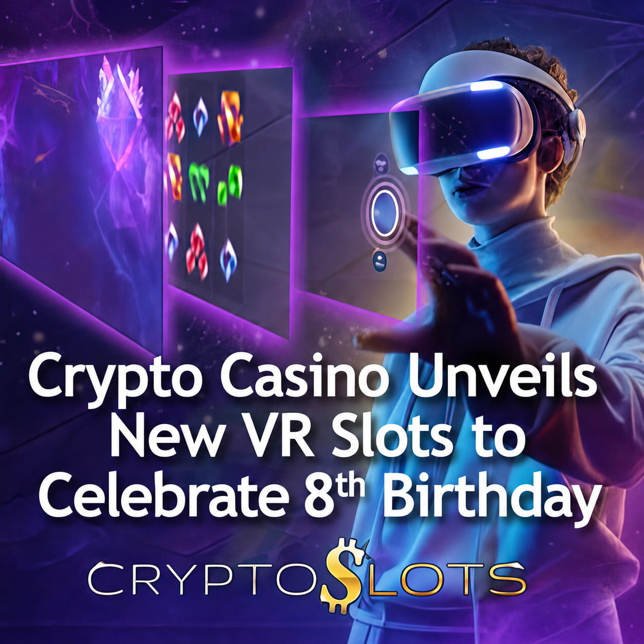 CryptoSlots Celebrates 8th Birthday with VR Slots, New Game Launches and Month-Long Promotions