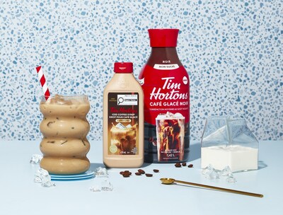 NOUVEAUX cafés glacés prêts-à-boire et sirops pour café glacés Tim Hortons® maintenant offerts dans les épiceries