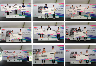 Photos of Award-winning Runners at Malaysia 10KM Time Trial