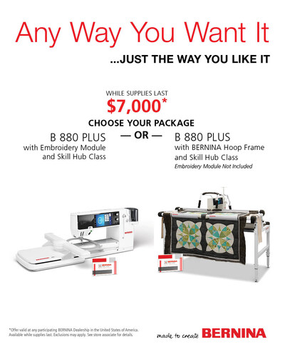 BERNINA 880 PLUS Bundle Offer