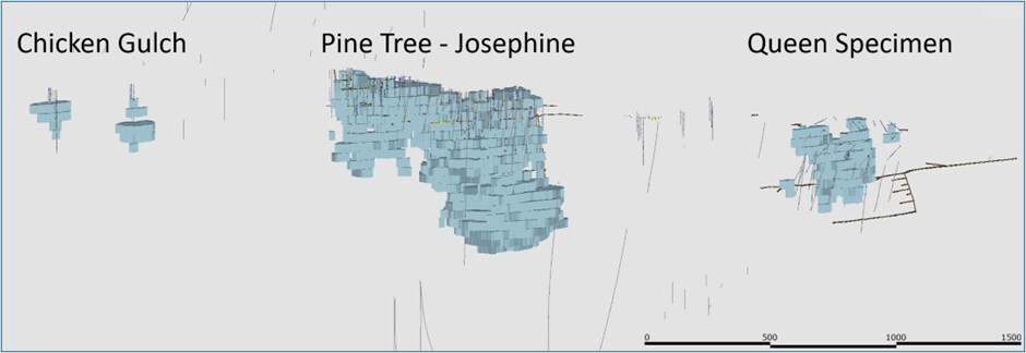 Figure 2: Isometric view of the RPEEE’s stopes optimized with Deswik where resource was diluted incorporating preliminary mineability considerations (CNW Group/Lode Gold Resources Inc) Figure 2: Isometric view of the RPEEE’s stopes optimized with Deswik where resource was diluted incorporating preliminary mineability considerations (CNW Group/Lode Gold Resources Inc)