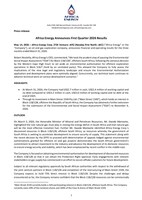 Africa Energy Announces First Quarter 2026 Results