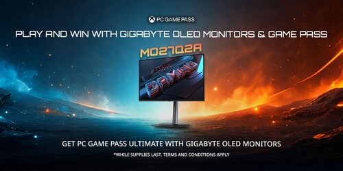 Purchase a GIGABYTE OLED gaming monitor and receive 3 months of Xbox Game Pass Ultimate