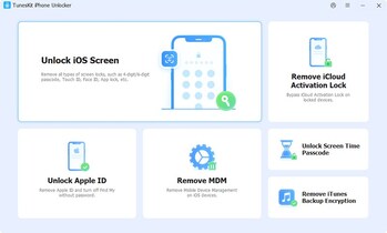 TunesKit iPhone Unlocker V3.5 Main Interface