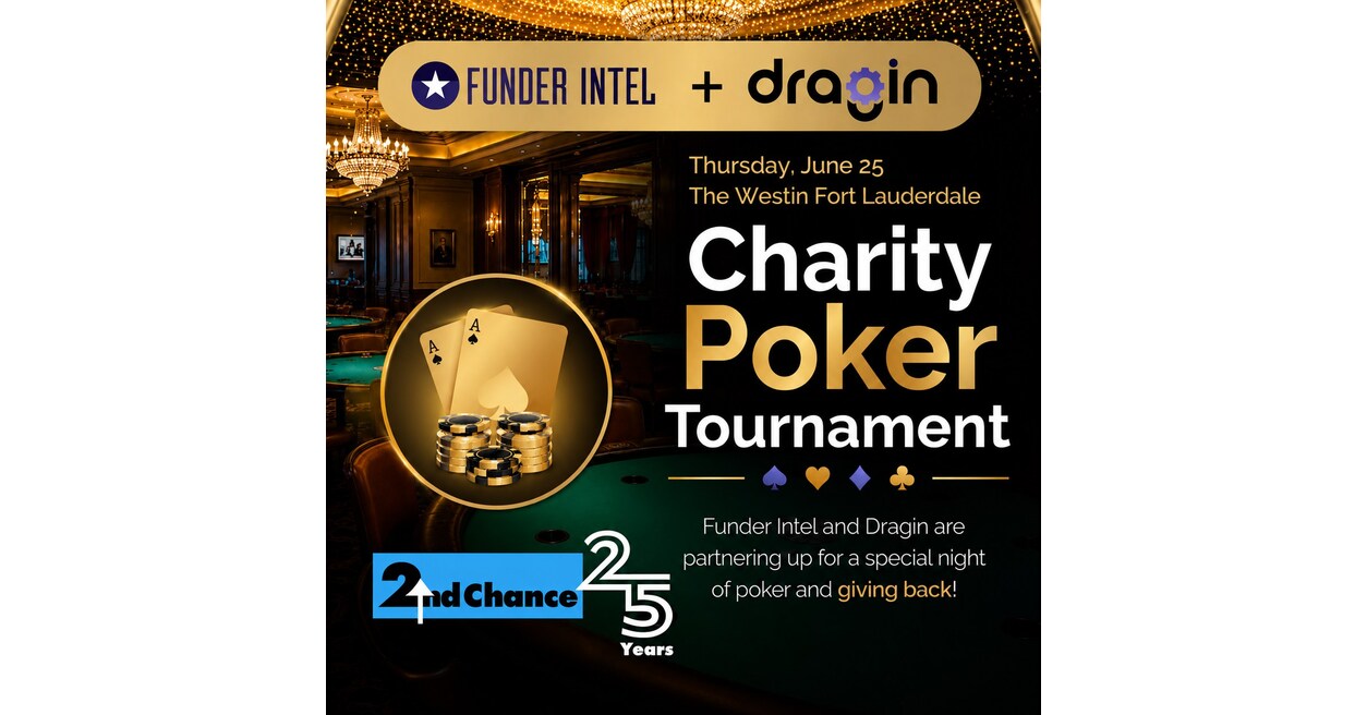Funder Intel and Dragin Technologies Announce Charity Poker Tournament Benefiting Second Chance Society
