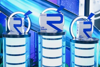 (Photo: REPT BATTERO Wending® energy storage products on display at CIBF 2026.)
