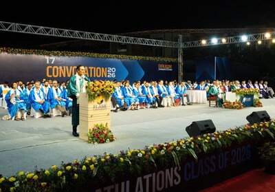 Shri Harsh Mariwala, Chairman and Founder of Marico Limited, as Chief Guest at FLAME University Convocation 2026.