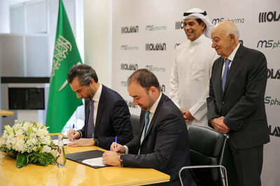 Officials from MS Pharma and Olayan Financing Company during the signing ceremony announcing OFC’s partnership with MS Pharma.