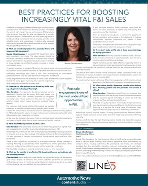 Line\5 COO Brenda Cline-Kereakes Featured in Automotive News Executive Q&amp;A on Elevating F&amp;I Performance