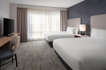 The newly renovated two-queen guest rooms at Embassy Suites by Hilton Franklin Cool Springs offer spacious comfort for families, groups, and business travelers alike.