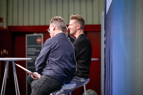 Nico Hulkenberg, Audi Revolut F1® Team Works Driver and Admin By Request ambassador, at it-sa Expo&Congress 2025 in Nuremberg.