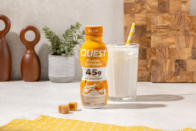 Quest expands its Protein Milkshake flavors with Salted Caramel. (PRNewsfoto/Simply Good Foods Co.)