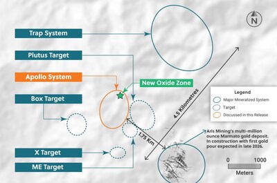Figure 2: Plan View of the Guayabales Project Highlighting the Apollo System (CNW Group/Collective Mining Ltd.)