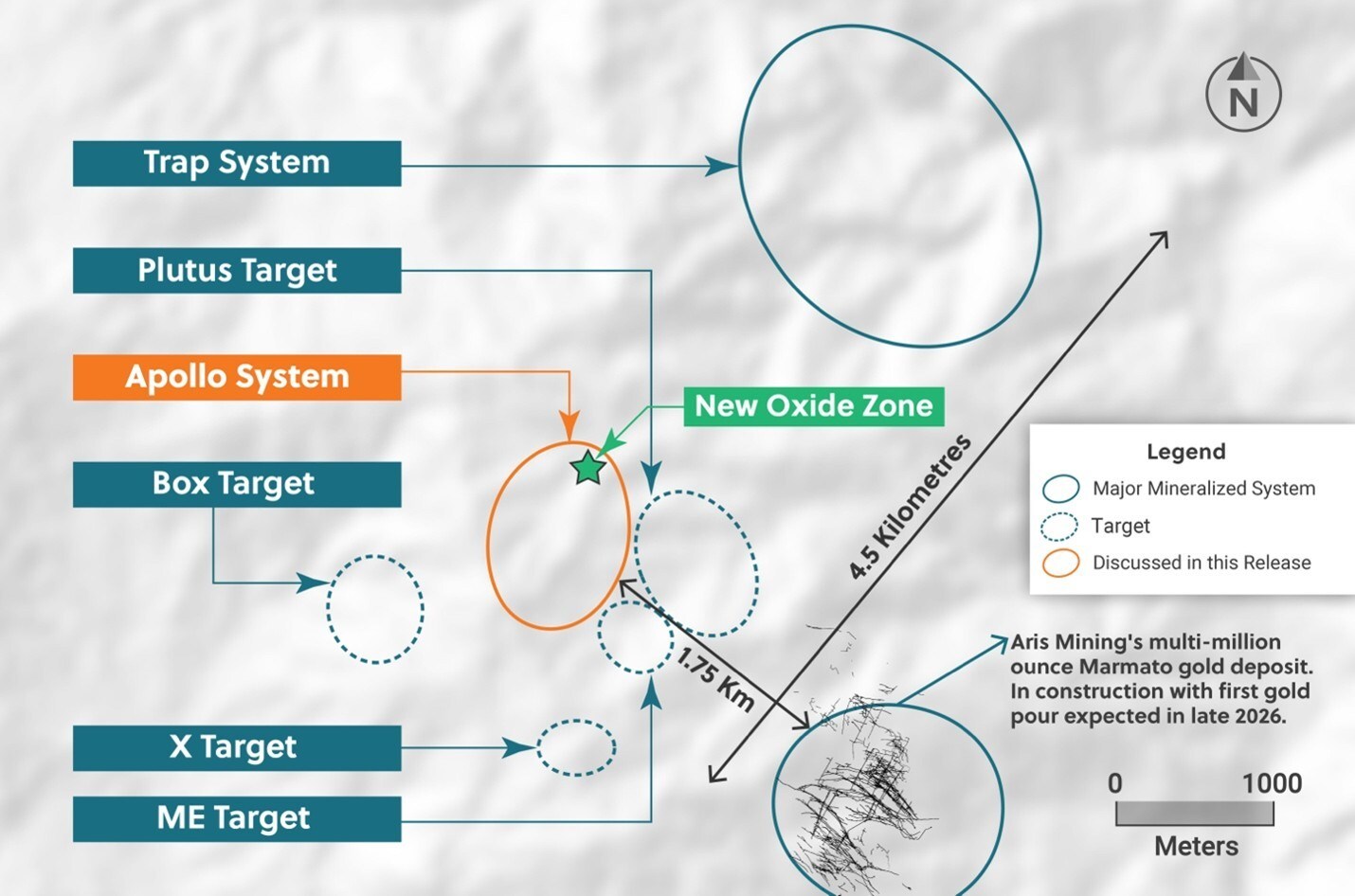 Figure 2: Plan View of the Guayabales Project Highlighting the Apollo System (CNW Group/Collective Mining Ltd.)
