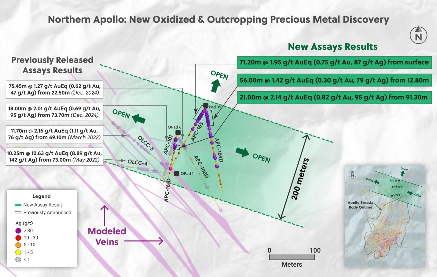 Figure 1: Plan View of the Apollo System Highlighting Drill Holes Announced in this Release (CNW Group/Collective Mining Ltd.)