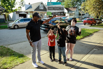DigitalC celebrates a Cleveland family during a connectivity milestone event, recognizing residents is at the heart of our community-based model.