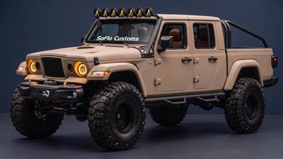SoFlo Customs Kaizer Edition Jeep Gladiator Front 3/4 View
