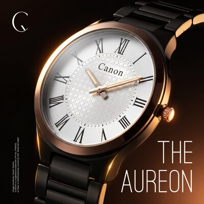 The AUREON by Canon Quartz: Under-6mm ultra-slim profile with classical Roman numeral dial, brass case, and stainless steel matte-gloss bracelet. Where Rome's design elegance meets Japanese precision and Indian craftsmanship.