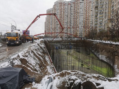 Winter hardy concrete: The below-grade foundation structure pictured here is protected against water ingress with PENETRON ADMIX SB and its self-healing ability will seal any new hairline cracks.