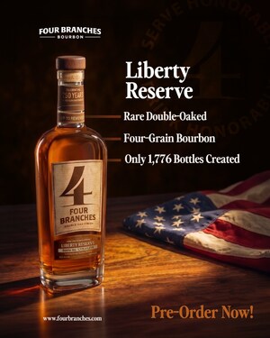 Four Branches Bourbon Announces Liberty Reserve, a Limited Commemorative Release Honoring 250 Years of America