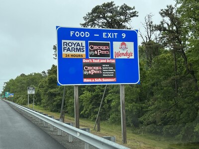 Exit 9 Chickie's and Pete's Sign Exit 9 Chickie's and Pete's Sign