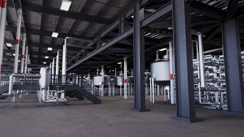 Summit's modular commercial plant design (render). (CNW Group/Summit Lithium Technologies)