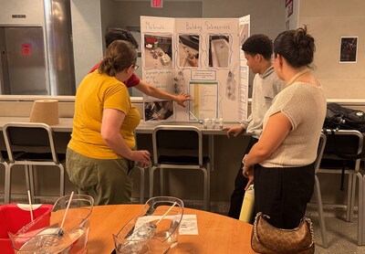 Students learning about Learning Blade at the Massachusetts celebration event.