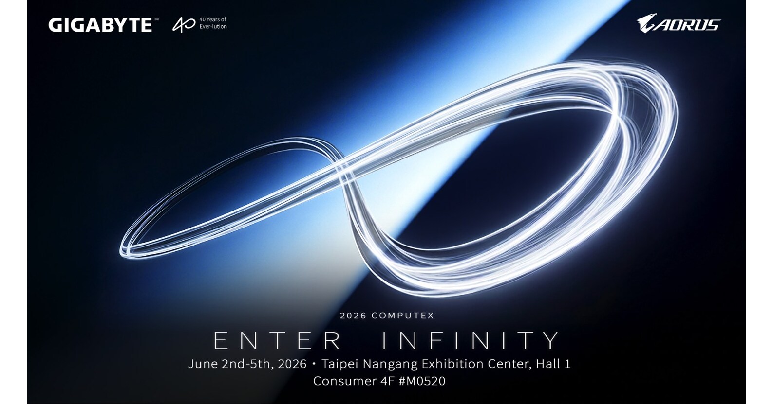 GIGABYTE stellt auf der COMPUTEX 2026 unter dem Motto ENTER INFINITY das neue KI-&Ouml;kosystem und immersive Computererlebnisse vor
