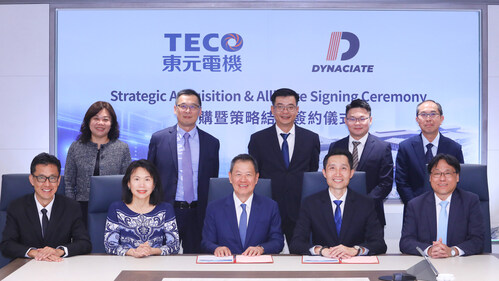 TECO Signs Acquisition Agreement with Malaysia’s Dynaciate, Targeting Exponential AIDC Revenue Growth Next Year Photo caption. First row third from left: TECO chairman Morris Li, forth from left: Dynaciate CEO Ng Kim Thiea TECO Signs Acquisition Agreement with Malaysia’s Dynaciate, Targeting Exponential AIDC Revenue Growth Next Year Photo caption. First row third from left: TECO chairman Morris Li, forth from left: Dynaciate CEO Ng Kim Thiea