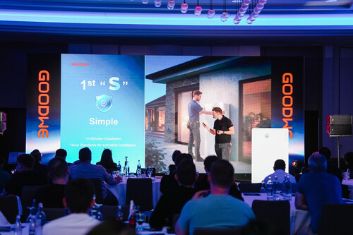 (Solution Manager of GoodWe DACH was introducing GoodWe ESA energy storage system) (Solution Manager of GoodWe DACH was introducing GoodWe ESA energy storage system)