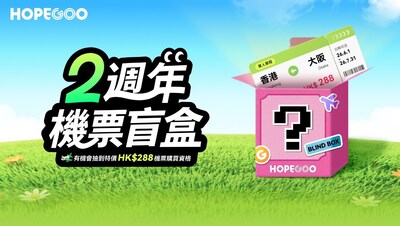 HopeGoo兩週年慶推出「機票盲盒」 以創新互動與夏日特惠回饋香港用戶