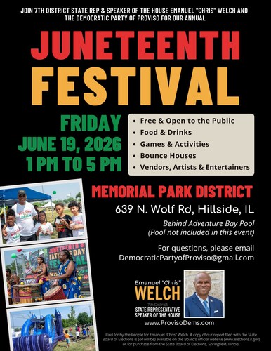 From Juneteenth Celebrations to Castle in the Clouds & Afro Plus Fest, Communities Unite as Festivals and Stories Ignite Across the Region 2 The People for Emanuel Chris Welch House Speaker Emanuel Chris Welch s Juneteenth Festival is the