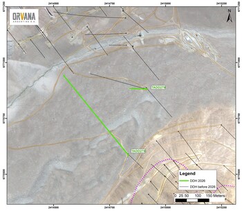 Image 3. Taguas Property – FY2026 Drilling Campaign Area (CNW Group/Orvana Minerals Corp.) Image 3. Taguas Property – FY2026 Drilling Campaign Area (CNW Group/Orvana Minerals Corp.)