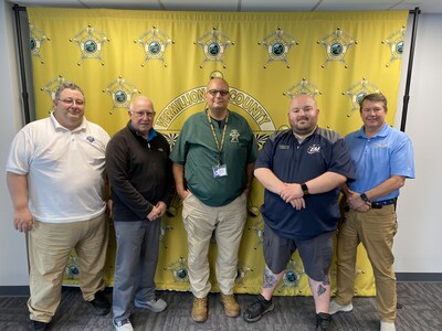 Steppen Wirth, Michael Sturgeon , Sheriff Mike Holtcamp. Jimmy Miller, Jr. 911 and EMA Director,  Eric Tookes