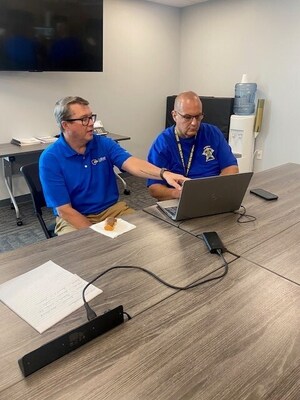 Kevin Olson with Sheriff Holtcamp