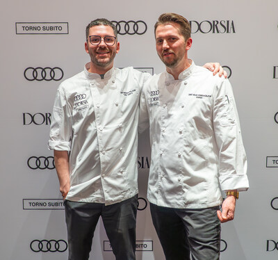 Chef Bernardo Paladini and Chef Miles Pundsack-Poe at the Audi Sustainability Dining Series (CNW Group/Audi Canada)