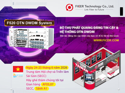 FICER giới thiệu bộ thu phát quang và hệ thống OTN DWDM hỗ trợ kết nối truyền dẫn cho AI, 5G và IoT tại ICTCOMM Vietnam 2026